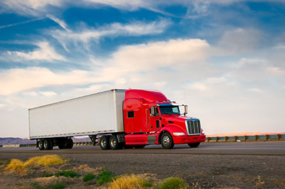 semi truck driving through oklahoma