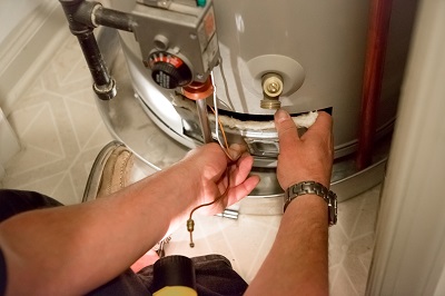 image of maintenance on water heater